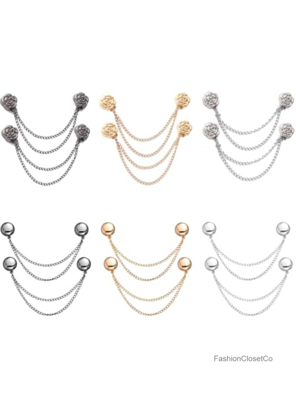 Magnetic Clothing Clips 12 Pcs Multi-Function Shirt Clips with Chain for Hems